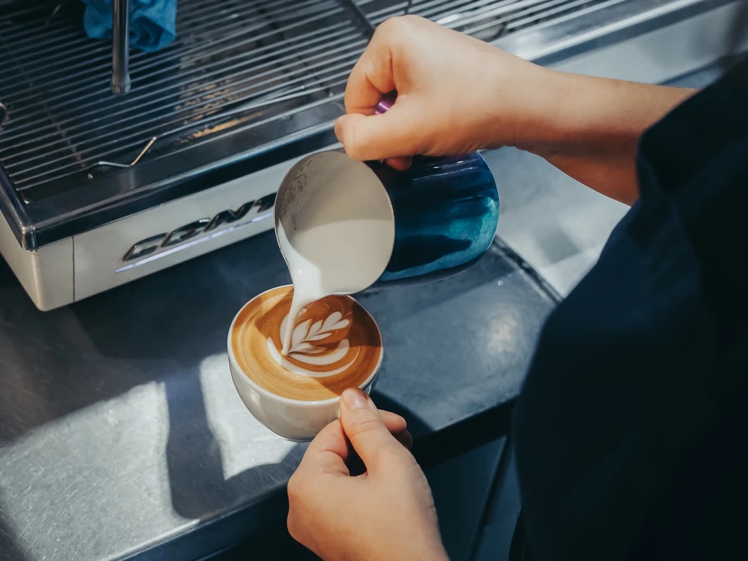 Latte art workshop at Hilly Fields