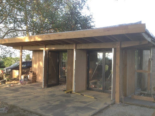 The Hilly Fields café under construction