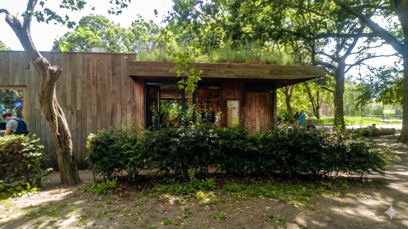 Hilly Fields café exterior for a morning event